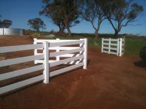 PVC rail fencing